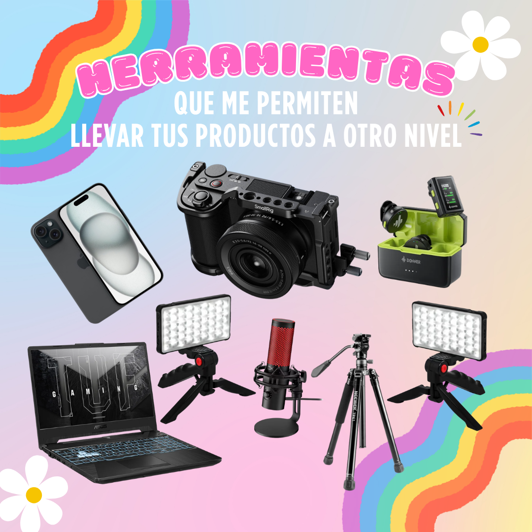Herramientas y productos de maquillaje que usa Nina Plata para crear contenido UGC